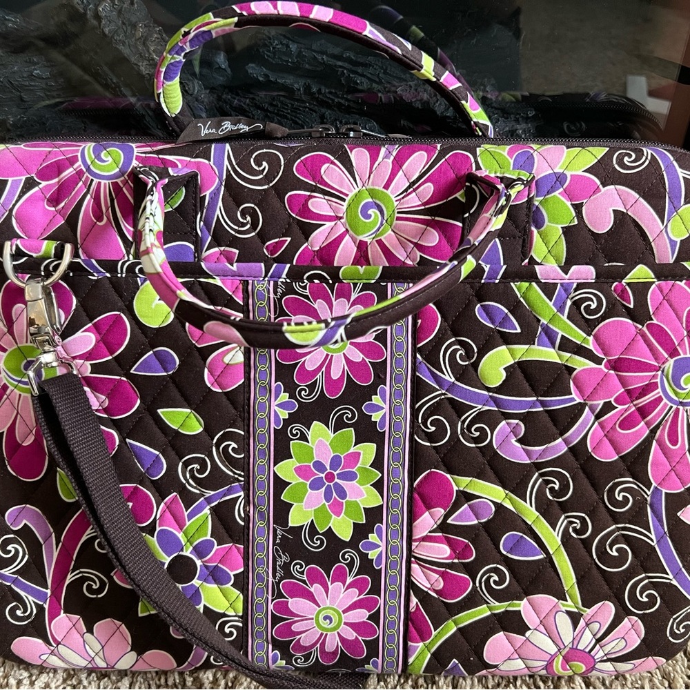 NEW Vera Bradley Purple Punch (retired print) laptop case $108 new